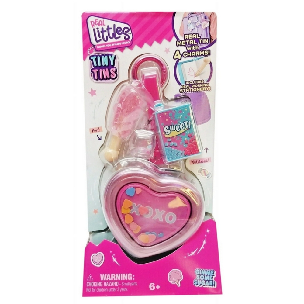 Real Littles Tiny‎ Tins: Gimme Some Sugar! with 4 Charms NWT